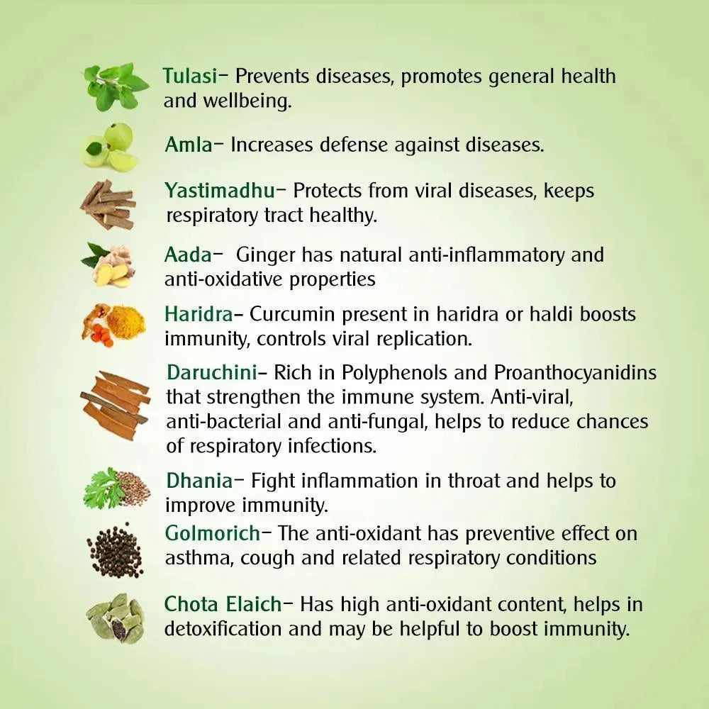 Shakti - Ayush Kadha Powder for Immunity Enriched with 18 Ayurvedic Herbs & Tea-Immunity Boosters for Adults & Kids - Instant Relief from Cold & Cough 100g