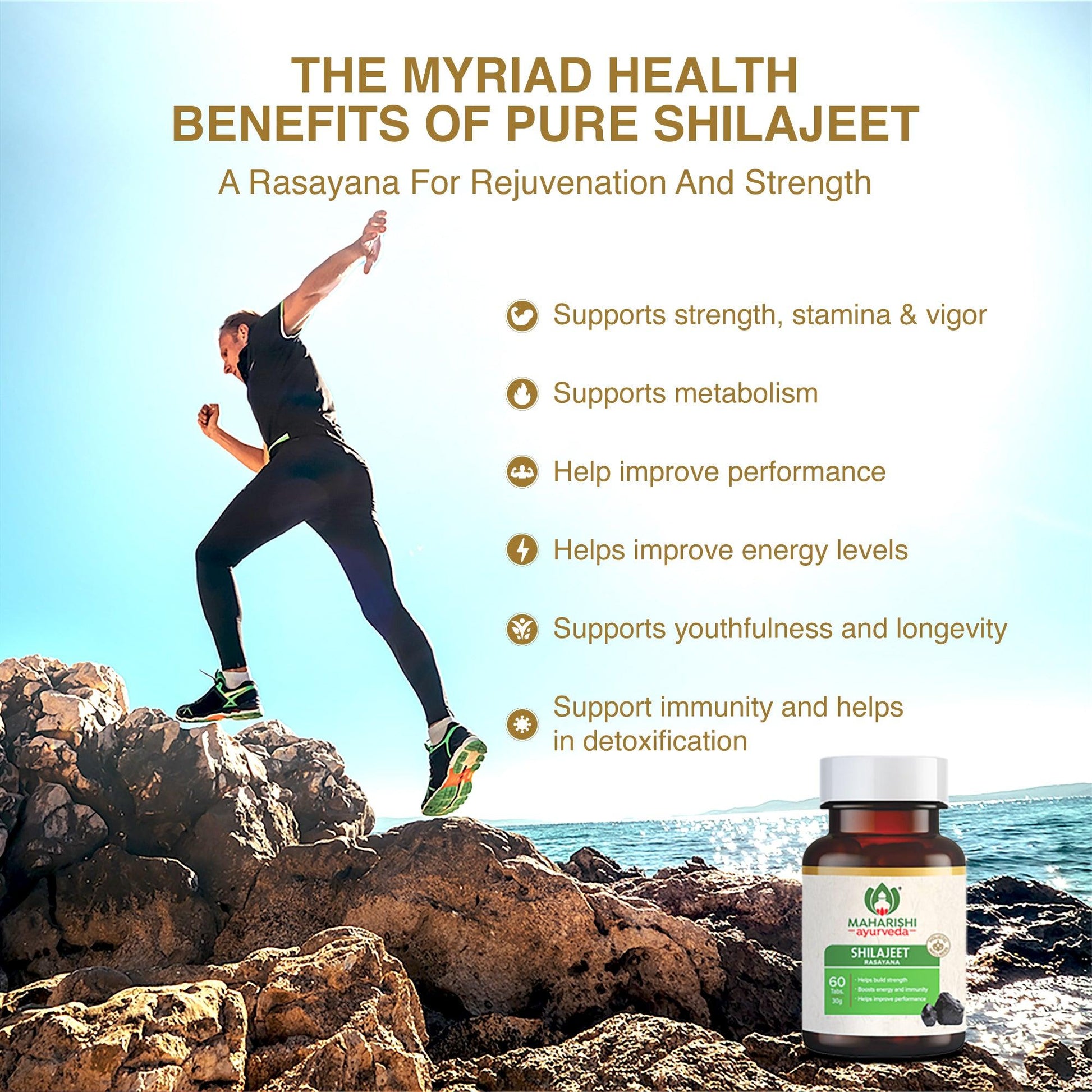 Maharishi Ayurveda Shilajit Tablets – Energy, Stamina & Immunity Support