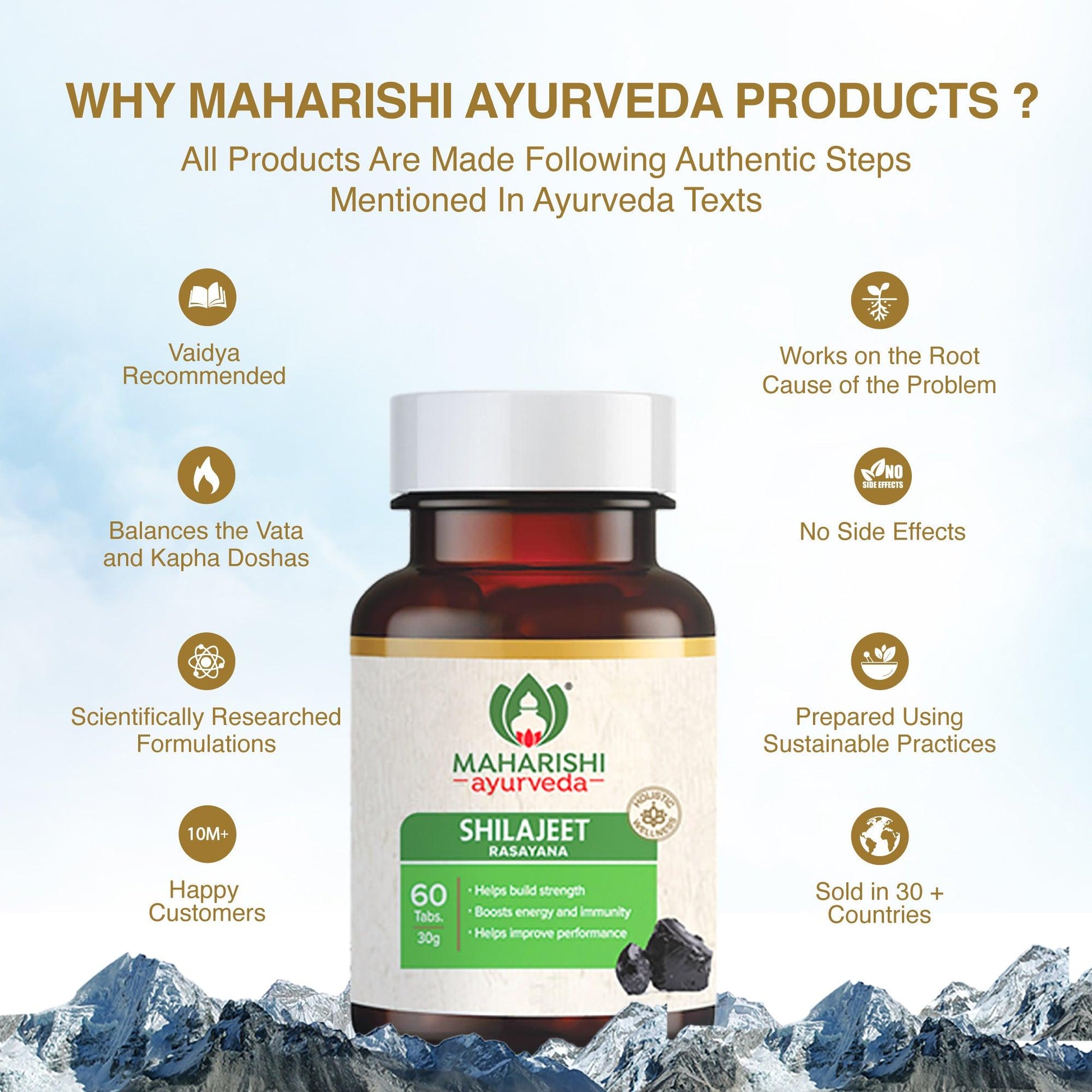 Maharishi Ayurveda Shilajit Tablets – Energy, Stamina & Immunity Support
