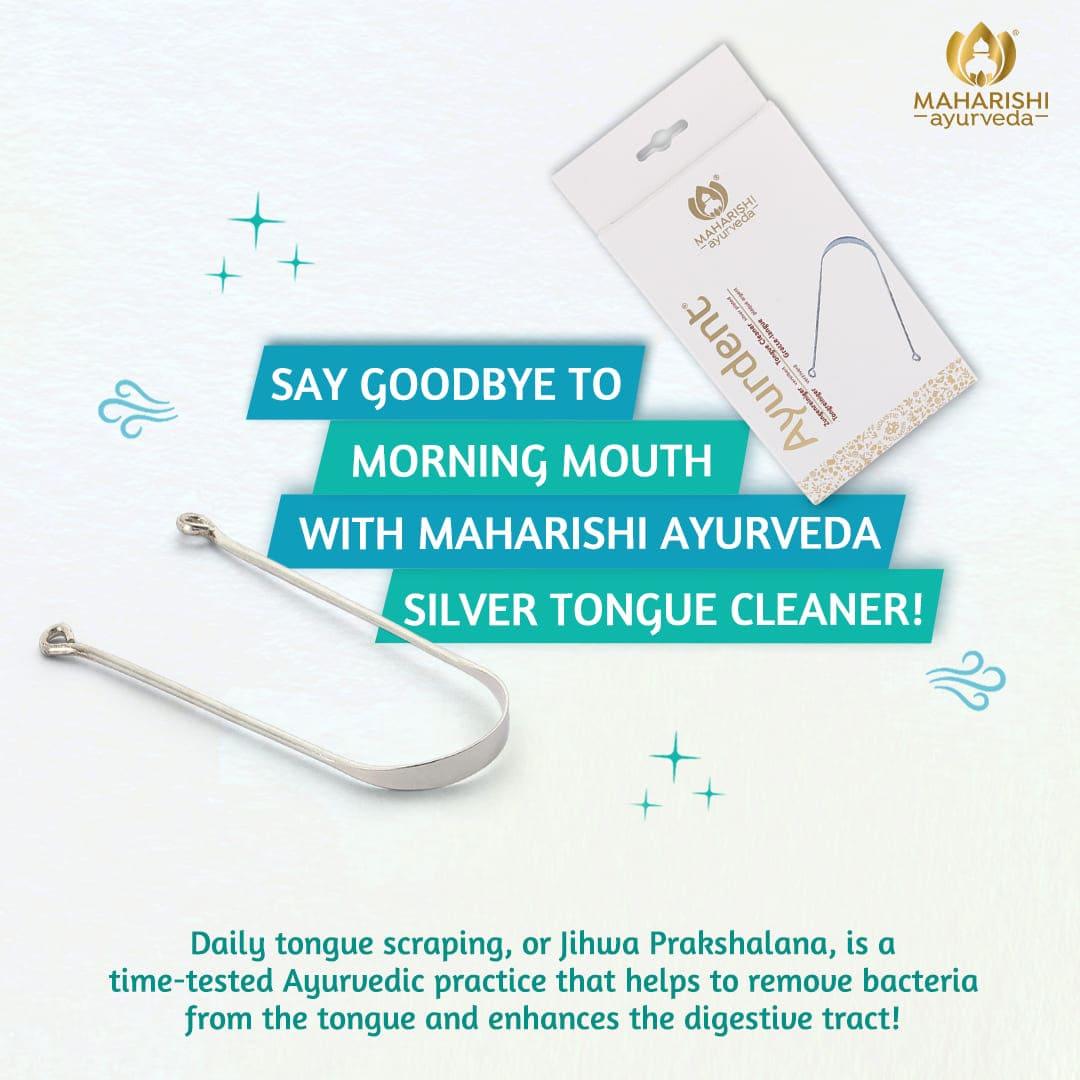 Silver Tongue Cleaner for Effective Bacteria & Plaque Removal