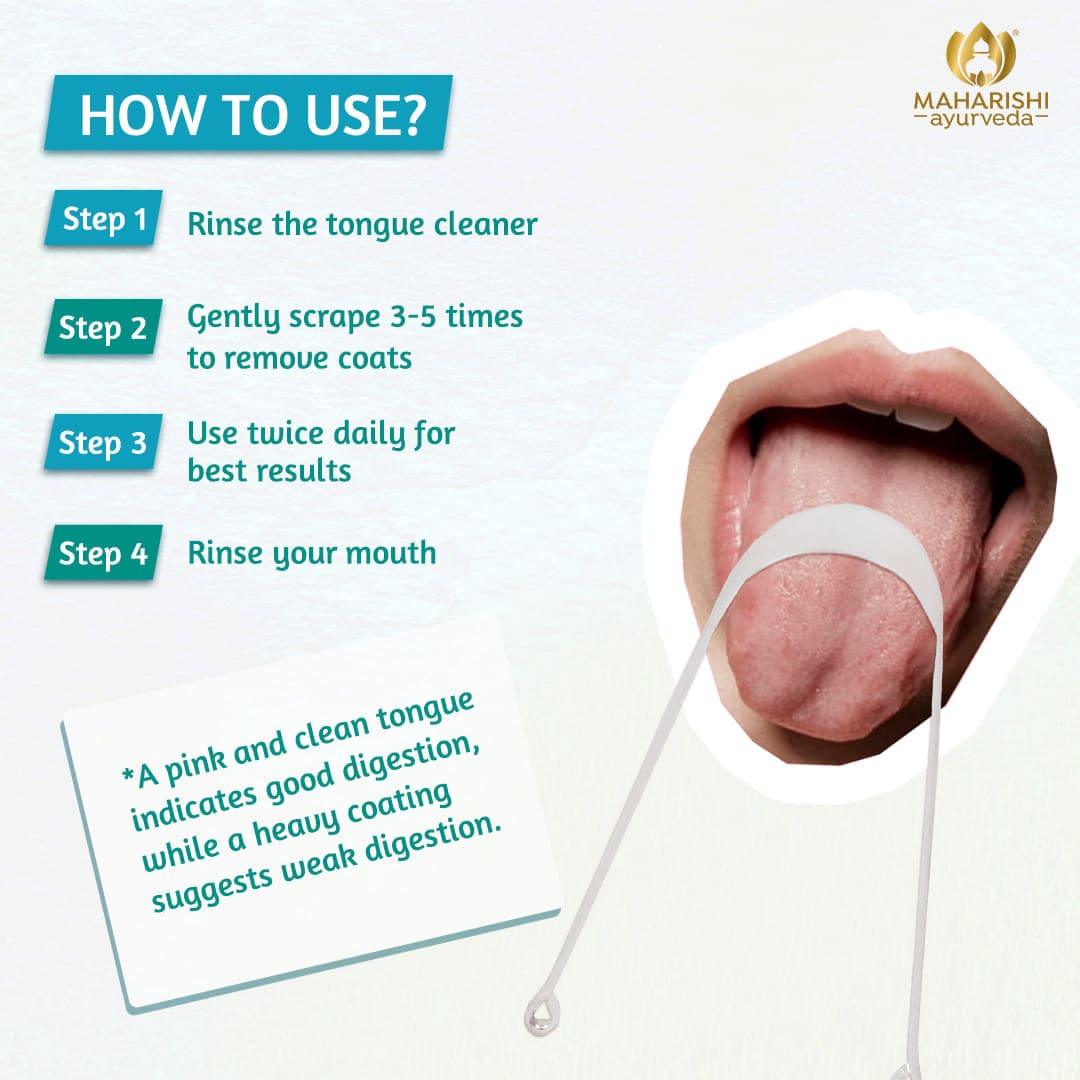 Silver Tongue Cleaner for Effective Bacteria & Plaque Removal