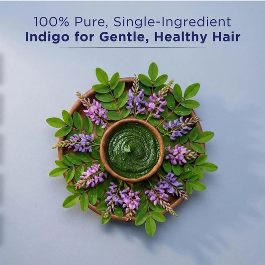 【Indus Valley】 Bio-Organic Indigo Powder for Hair Color - Pack of 3 - 300g｜ビオ オーガニック インディゴパウダー ヘアカラー用｜300g