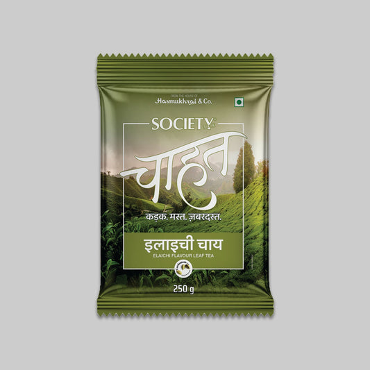 Society Chahat Elaichi Flavour Leaf Tea 250 g Pouch 250g x 3