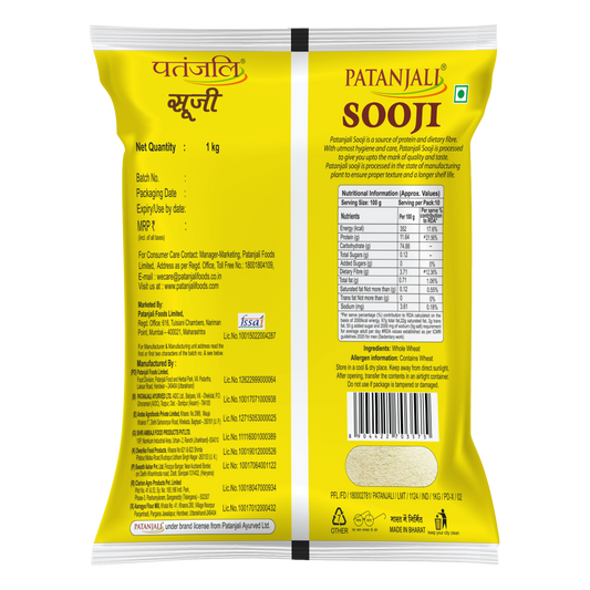 Patanjali Sooji (500 g) 1000g