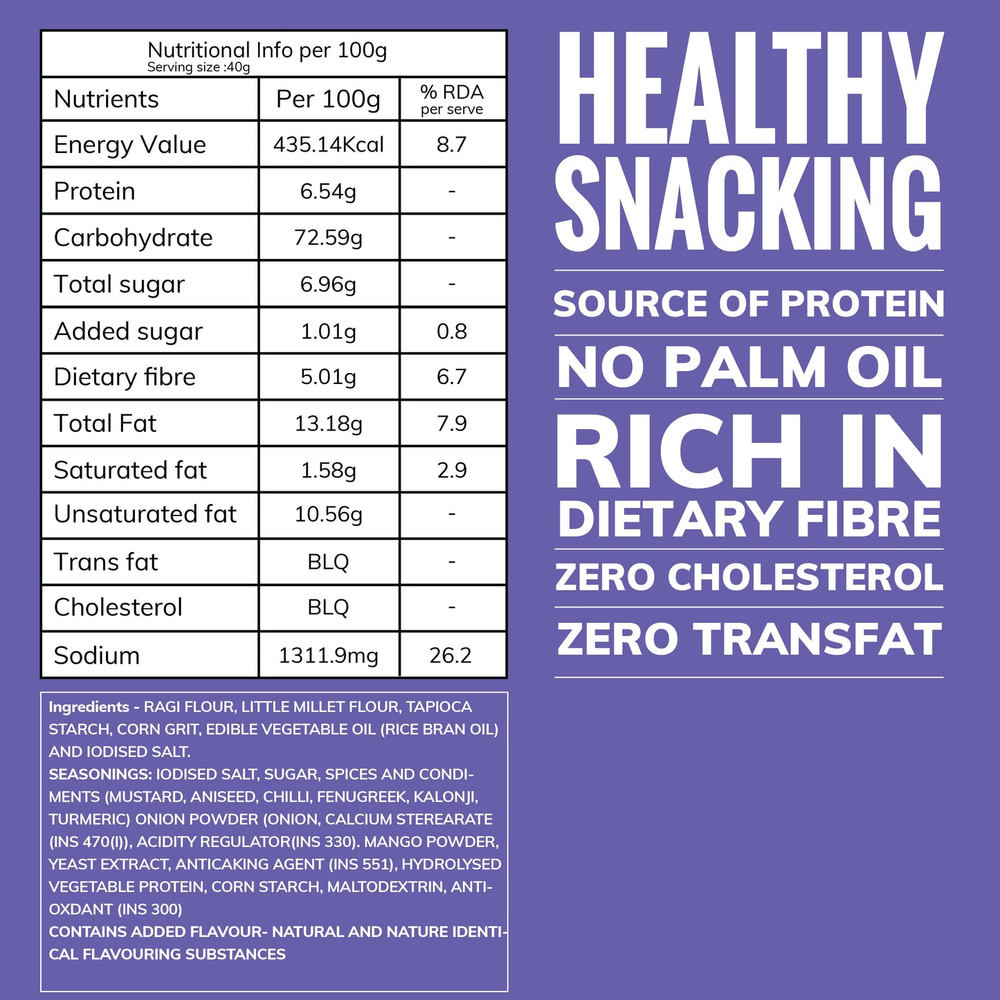 Spicy Garlic Ragi Sticks 115g
