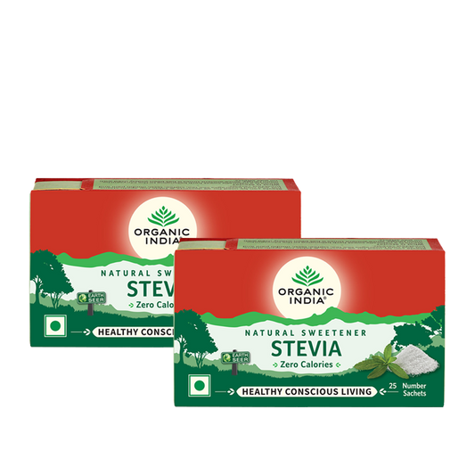 【Organic India】 Stevia｜ステビア｜25 Sachets x 2