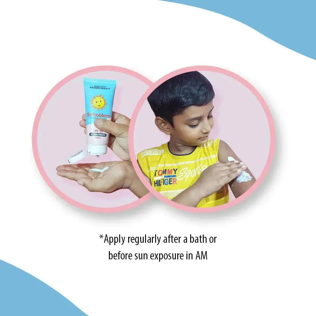 Schoolers Sunscreen SPF 30 PA++ for Kids Mineral Based Lotion -Paraben & Sulfate Free 50ml