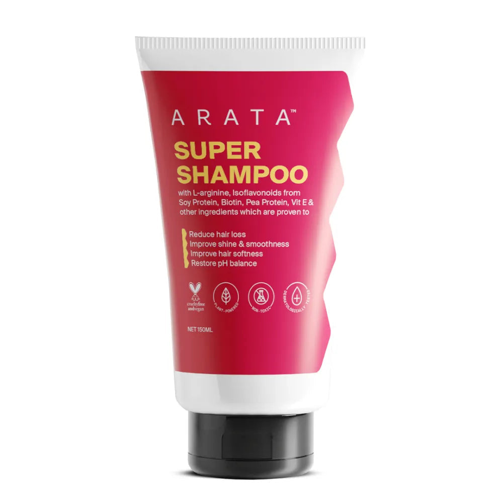 【Arata】 Biotin & Protein Rich Super Shampoo for Daily Nourishment, Damage & Frizz Control - Travel Pack - 150ml｜ビオチン＆プロテインリッチ スーパーシャンプー トラベルパック｜150ml