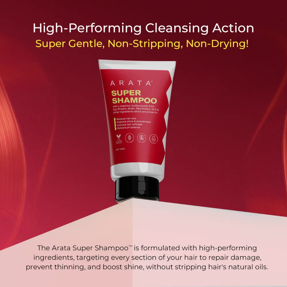 Biotin & Protein Rich Super Shampoo for Daily Nourishment, Damage & Frizz Control - Travel Pack - 150ml 150ml