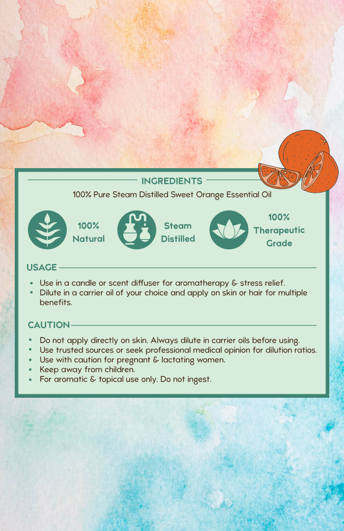 Pure Sweet Orange Essential Oil 15ml