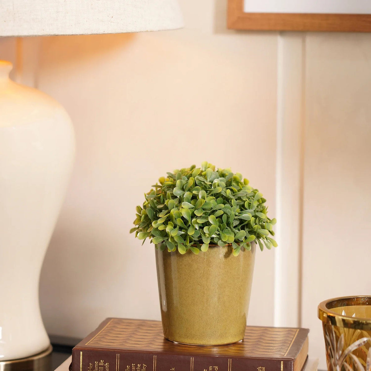 【Pure Home + Living】 Mustard Yellow Alicante Ceramic Pot Vase｜マスタードイエロー アリカンテ セラミック ポットベース（花瓶）｜9×9×10cm