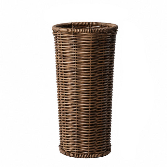 【Pure Home + Living】 Natural Wicker Design Decorative Vase｜ナチュラル ウィッカーデザイン デコラティブ ベース（花瓶）｜15×15×30cm