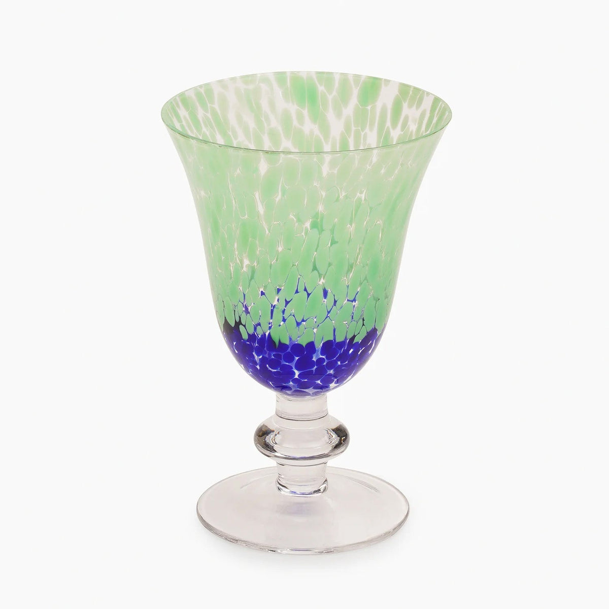 【Pure Home + Living】 Blue & Green Speckled Glass Wine Tumbler｜ブルー＆グリーン スペックル ガラス ワインタンブラー｜直径9.1×高さ13.9cm