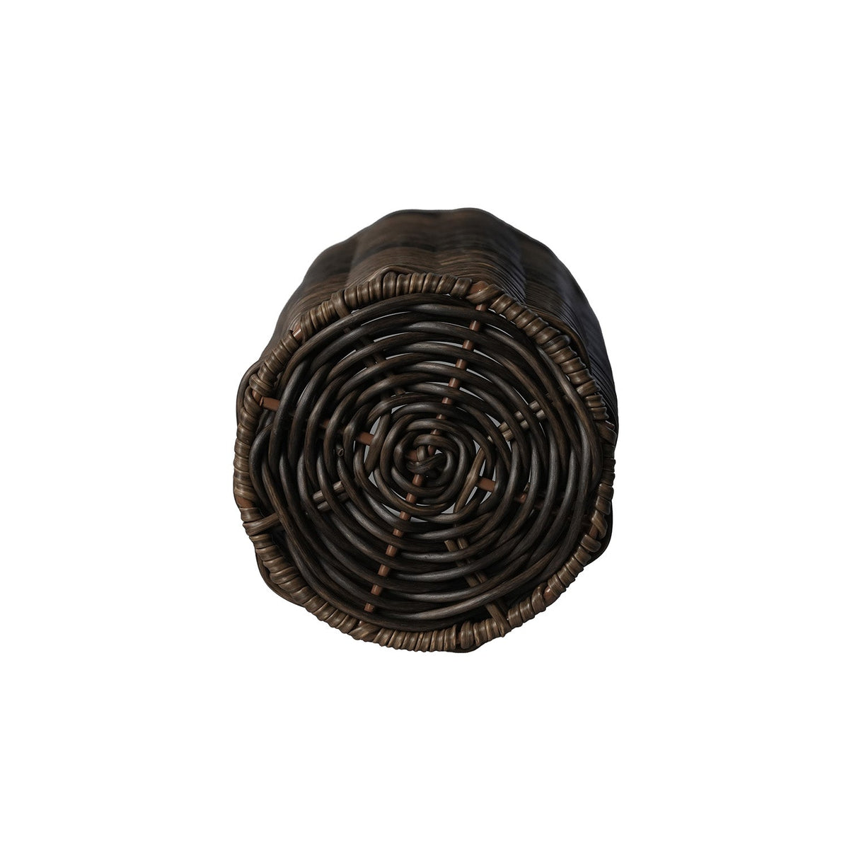 【Pure Home + Living】 Brown Wicker Design Decorative Vase｜ブラウン ウィッカーデザイン デコラティブ ベース（花瓶）｜15×15×30cm