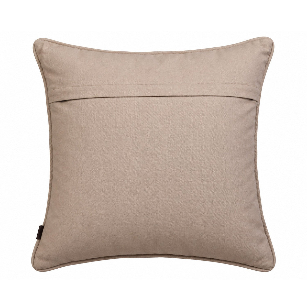 【Pure Home + Living】 Beige Embroidered Cushion Cover｜ベージュ 刺繍クッションカバー｜40×40cm｜コットン（控えめな刺繍）