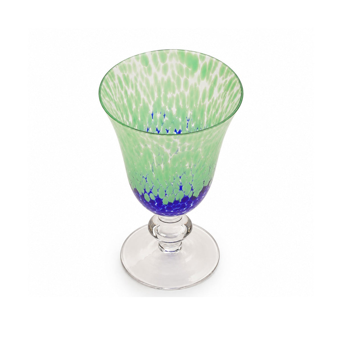 【Pure Home + Living】 Blue & Green Speckled Glass Wine Tumbler｜ブルー＆グリーン スペックル ガラス ワインタンブラー｜直径9.1×高さ13.9cm