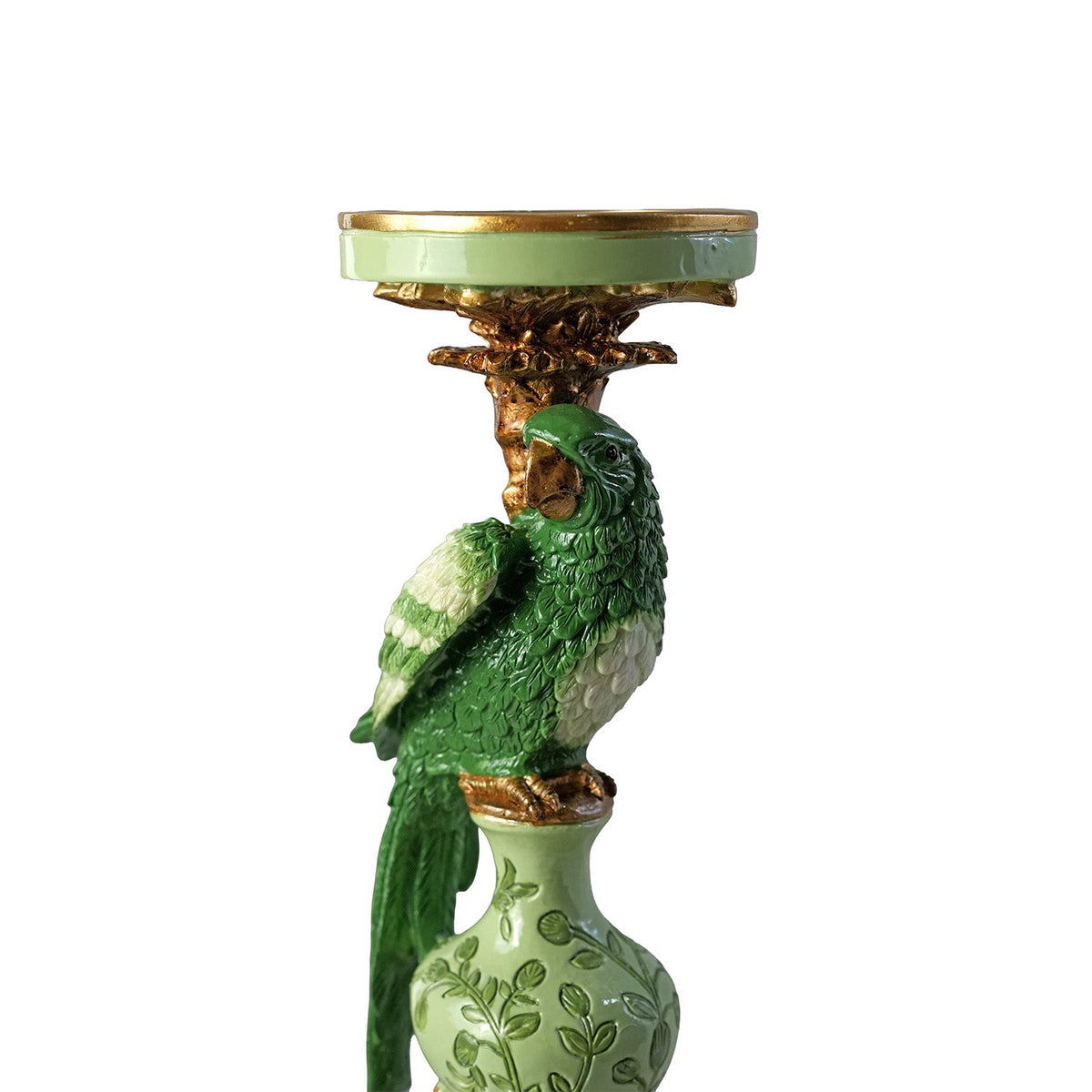 【Pure Home + Living】 Green & Gold Decorative Candle Accent｜グリーン＆ゴールド デコラティブ キャンドルアクセント｜12×11×32.2cm