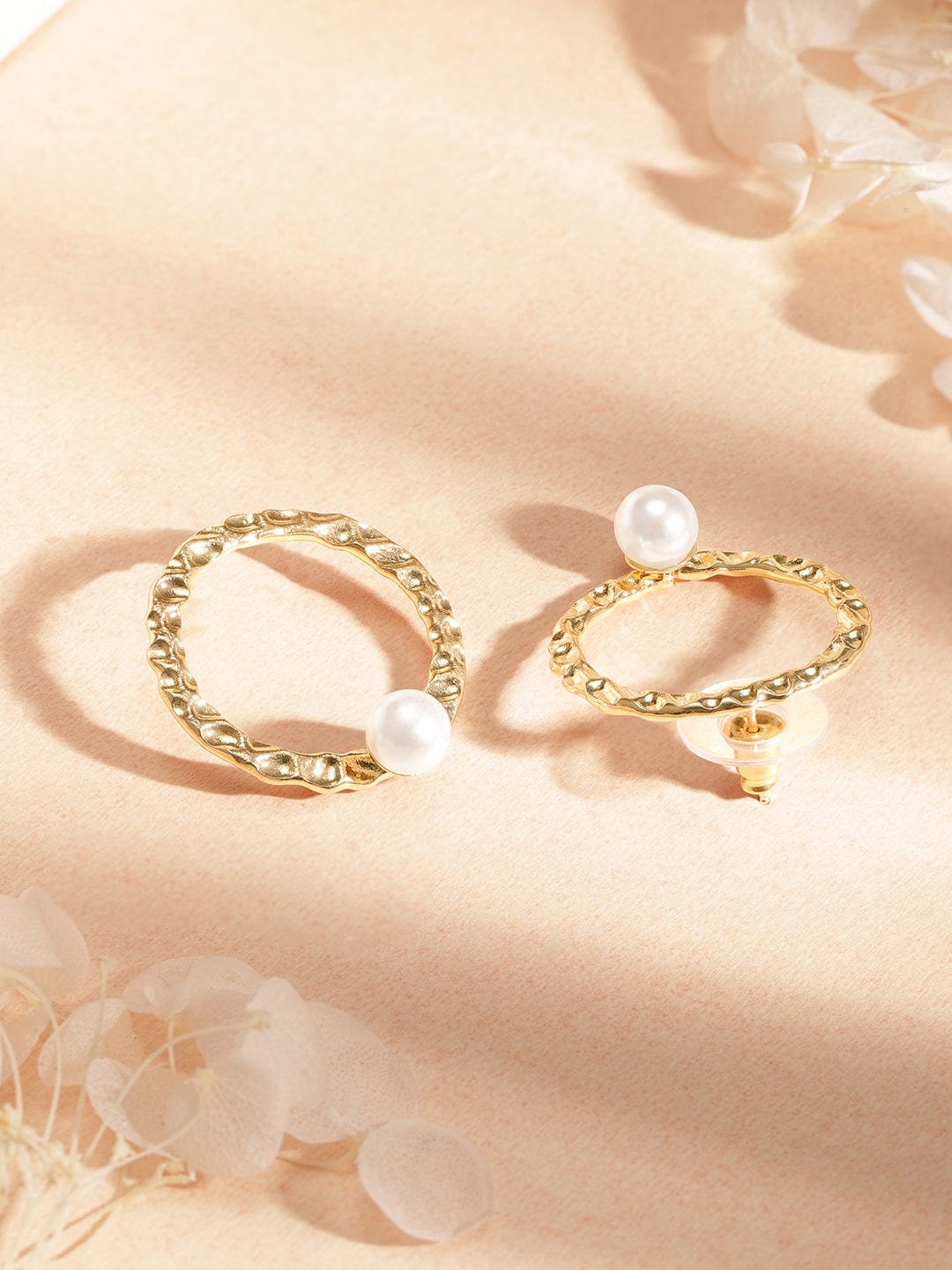 【Rubans】 Gold-Plated Circular Hoop Earrings｜ゴールドメッキ サーキュラー フープイヤリング