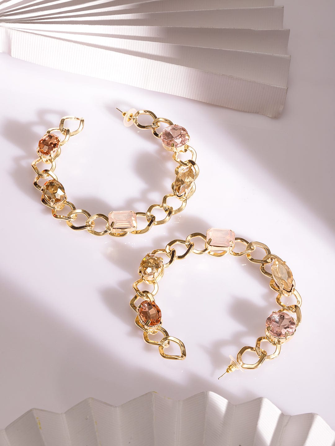 【Rubans】 Gold-Plated Handcrafted Half Hoop Earrings｜ゴールドメッキ ハンドクラフト ハーフフープ イヤリング