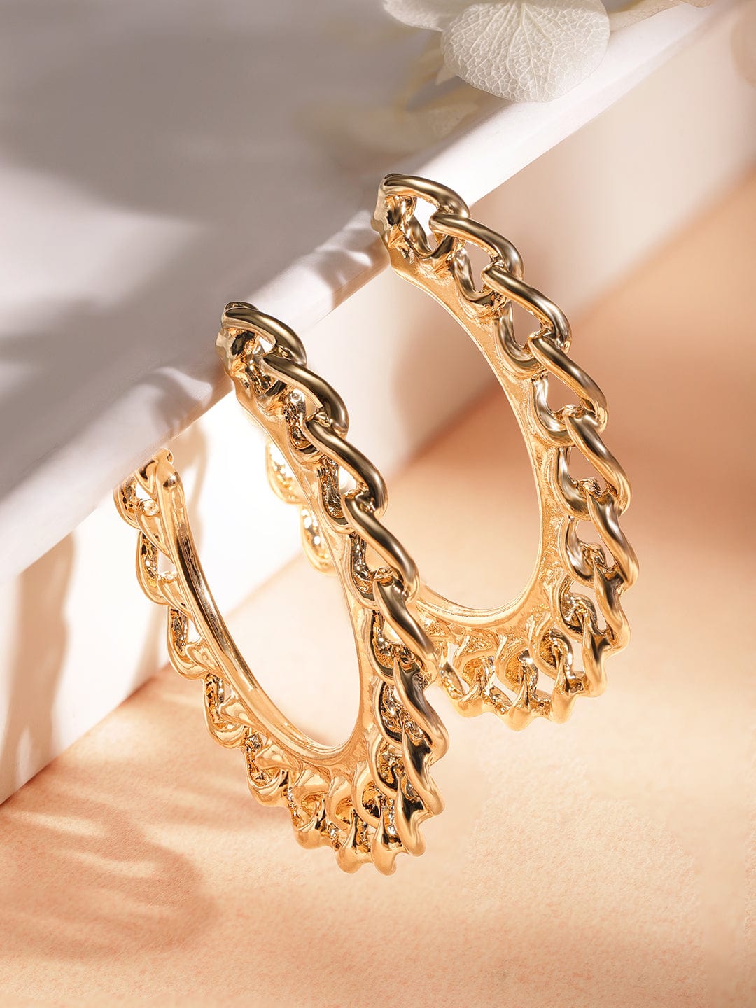 【Rubans】 Set of 2 Gold-Plated Contemporary Earrings｜ゴールドメッキ コンテンポラリー イヤリング 2組セット