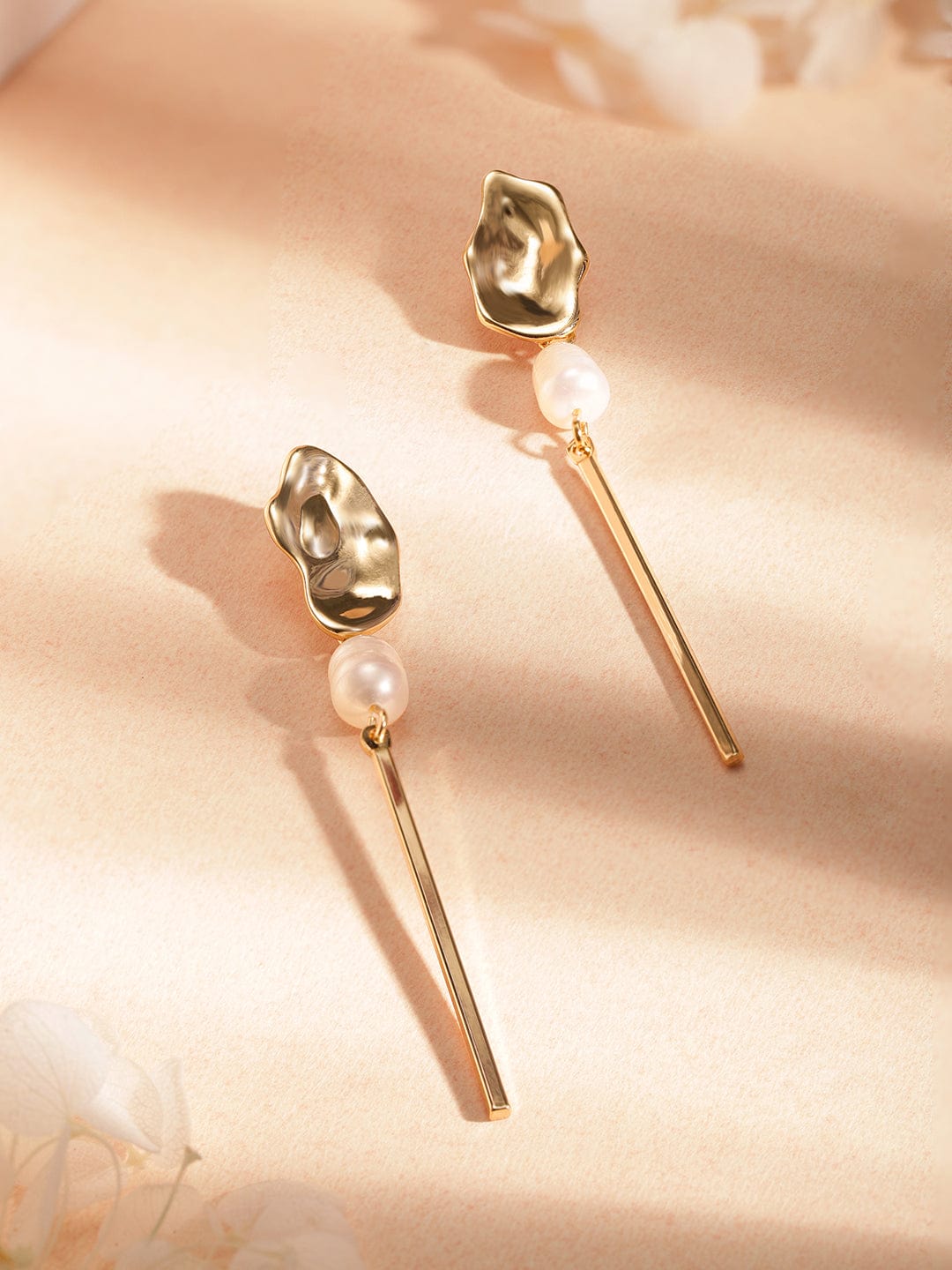 【Rubans】 Set of 2 Gold-Plated Contemporary Earrings｜ゴールドメッキ コンテンポラリー イヤリング 2組セット
