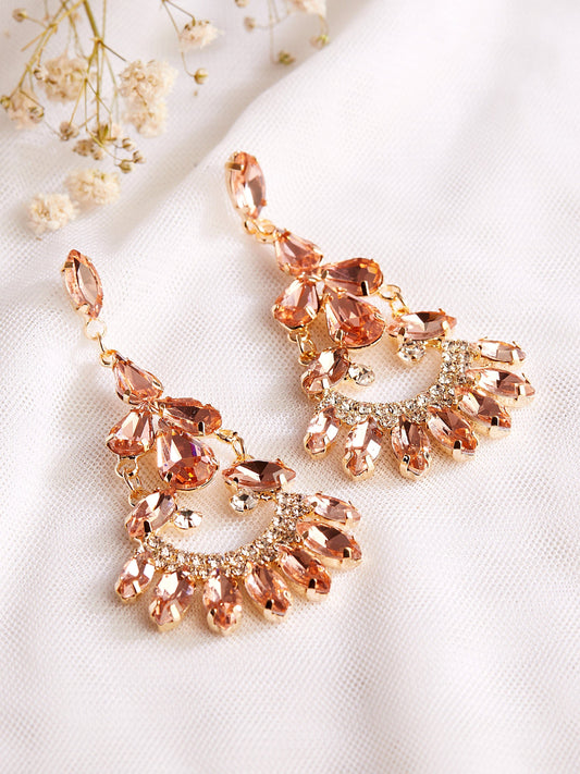 【Rubans】 Women Gold-Toned Contemporary Drop Earrings｜ゴールドトーン コンテンポラリー ドロップイヤリング