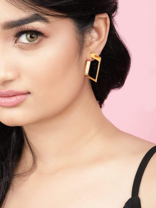 【Rubans】 Gold Toned Handcrafted Hoop Earrings｜ゴールドトーン ハンドクラフト フープイヤリング