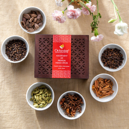 Indian Spice Collection-6 Assorted Indian Whole Spices 150 gms 150g