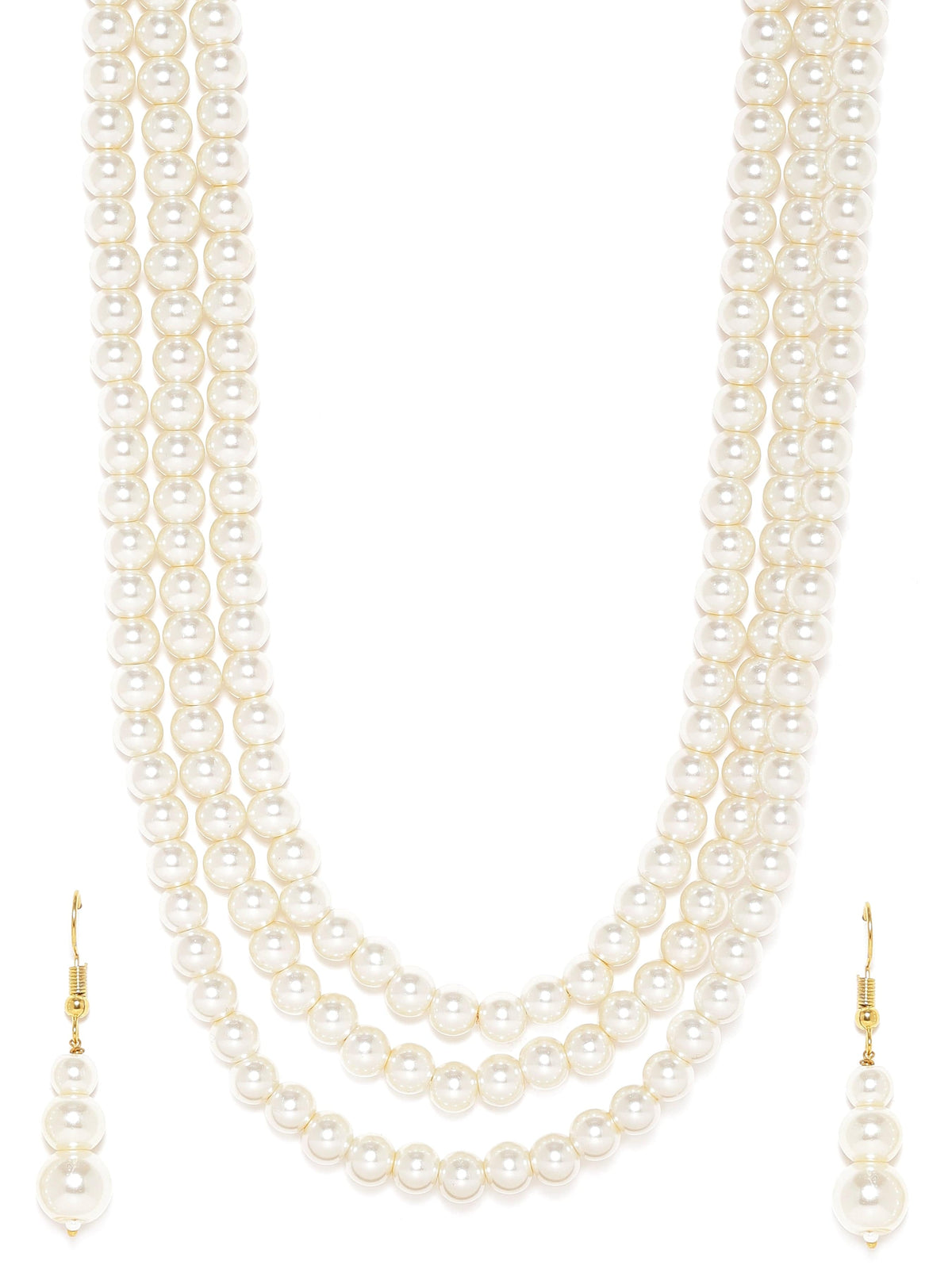 Luxe Ocean Pearl Necklace Set White
