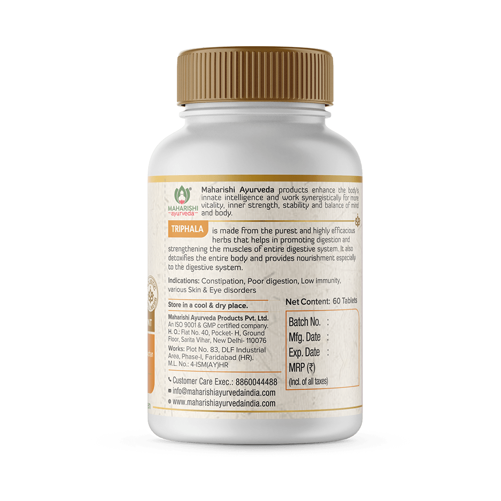Maharishi Ayurveda Triphala Tablets – Digestive Detox & Gut Health Support