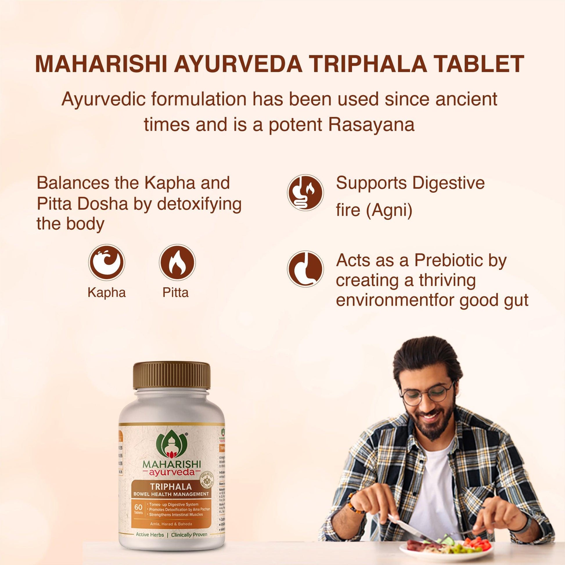Maharishi Ayurveda Triphala Tablets – Digestive Detox & Gut Health Support
