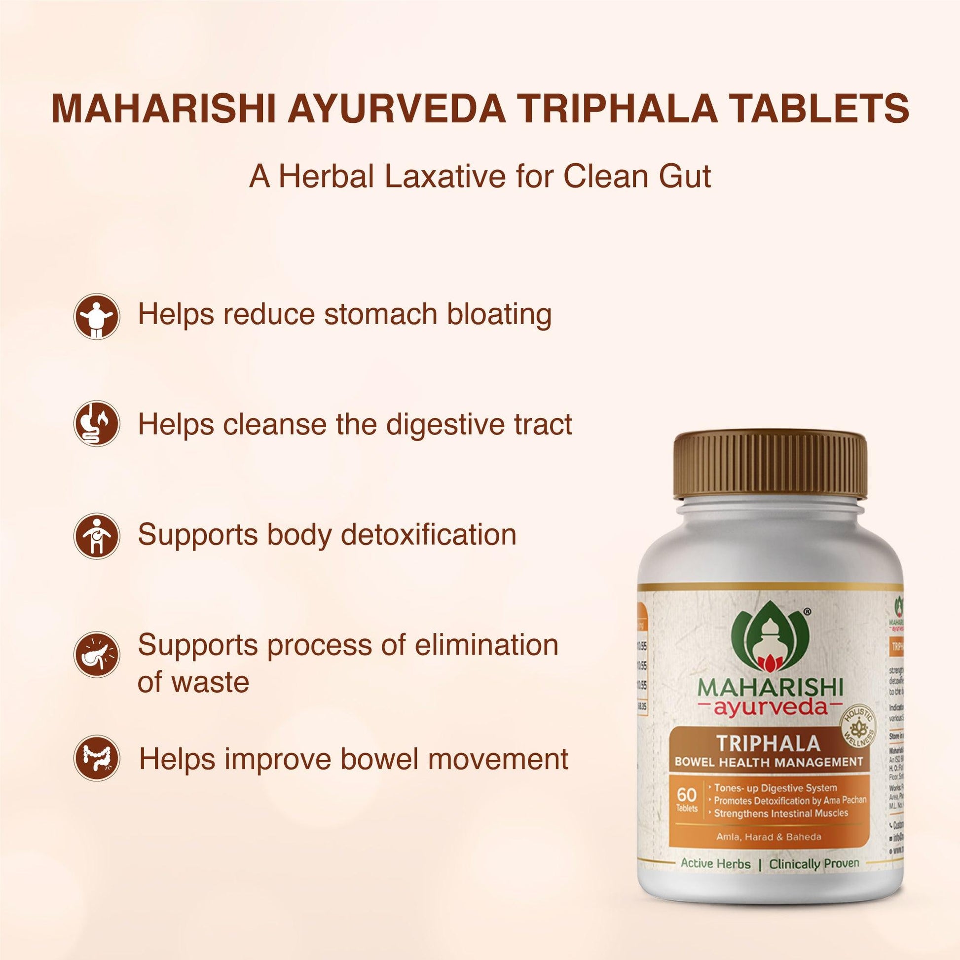 Maharishi Ayurveda Triphala Tablets – Digestive Detox & Gut Health Support