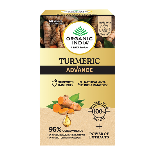 【Organic India】 Turmeric Advance｜ターメリック アドバンス｜60 Capsules