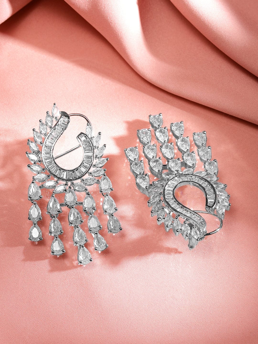 Twilight Charm American Diamond Zirconia Danglers Silver