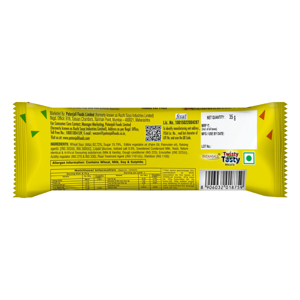 Patanjali Twisty Tasty Biscuit (35 Gram)