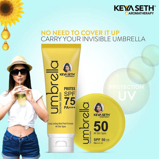 Umbrella Sunscreen Advance Treatment Kit SPF 75 Solution + SPF 50 Powder 150ml