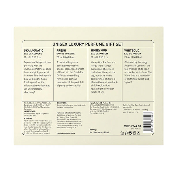 Luxury Unisex Perfume Gift Set - 4 x 20ml (Occasions) 20ml