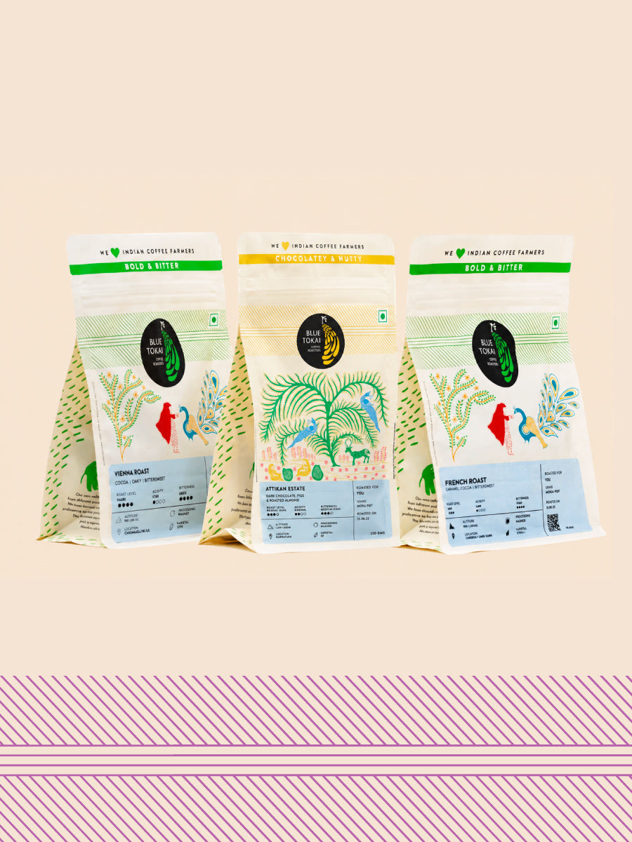 The Rich & Bold Trio Pack Ground for Pour Over 75g x 3
