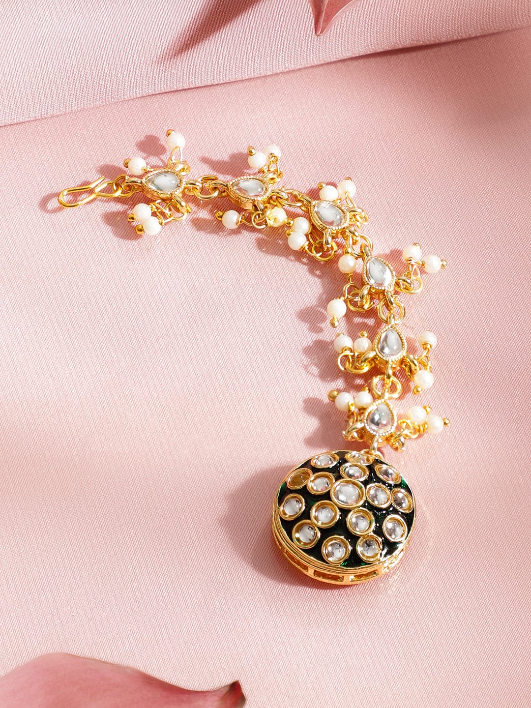 Urban Glow Kundan Green Choker Set フリーサイズ