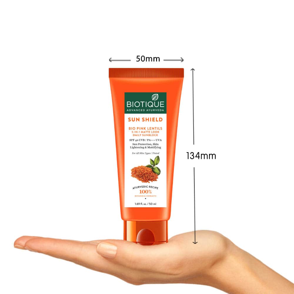 Sun Shield Pink Lentils 3-in-1 Matte Look Daily Sunblock Spf 40 UVB