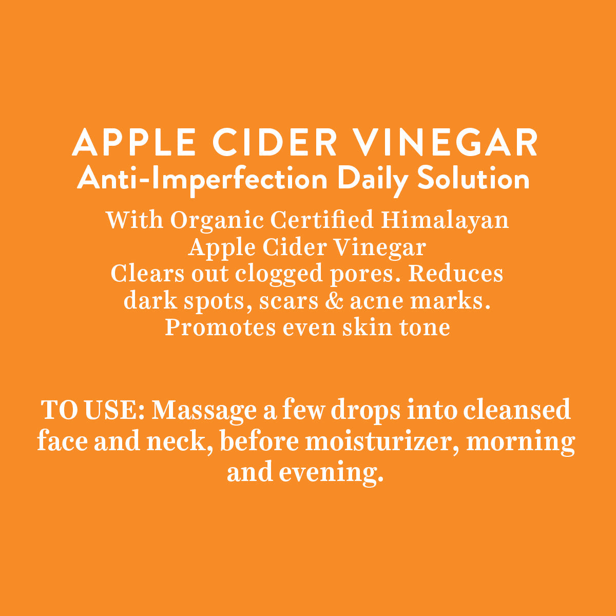 Apple cider Vinegar anti imperfection daily solution 30ml