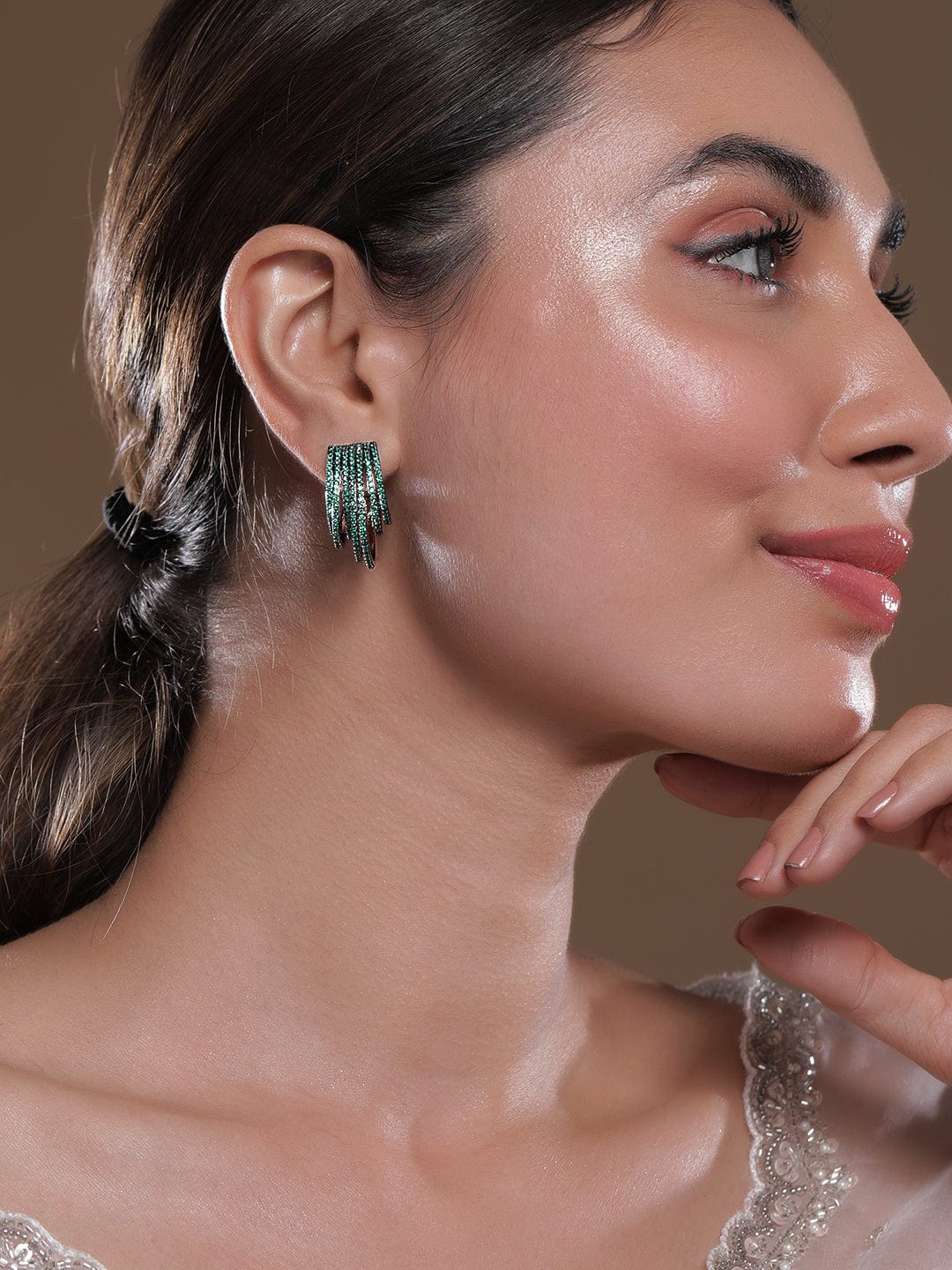Vogue Radiance Green Hoops Emerald