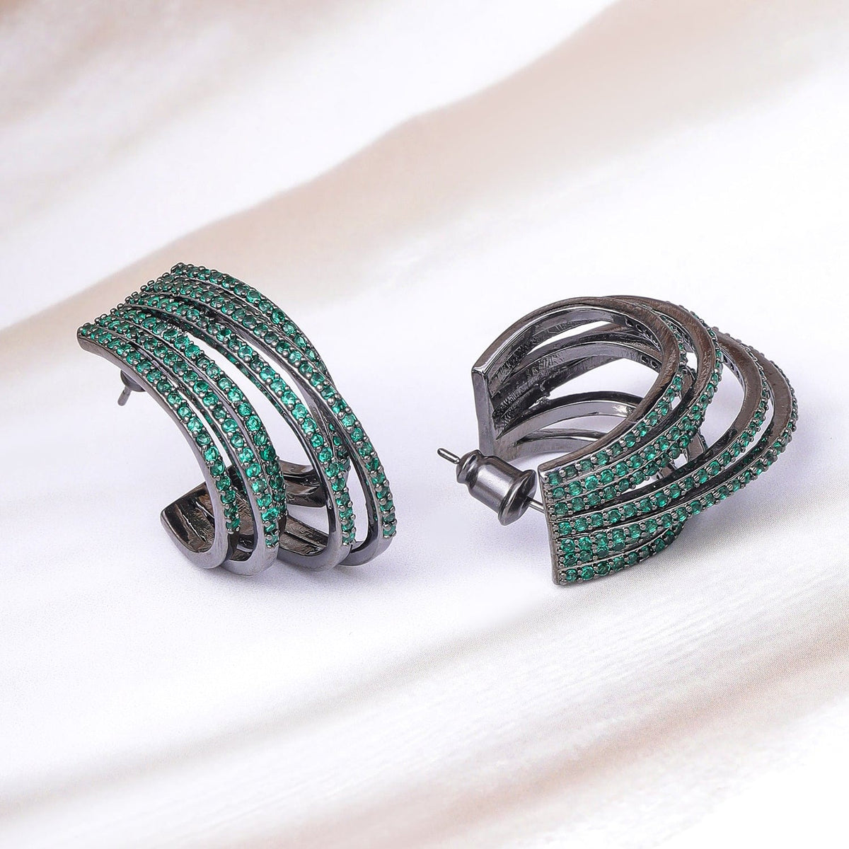 Vogue Radiance Green Hoops Emerald