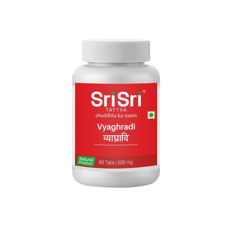 【Sri Sri Tattva】 Vyaghradi Decongestant Tablets｜ ヴィヤーグラディ 鼻づまり緩和タブレット｜ 60錠