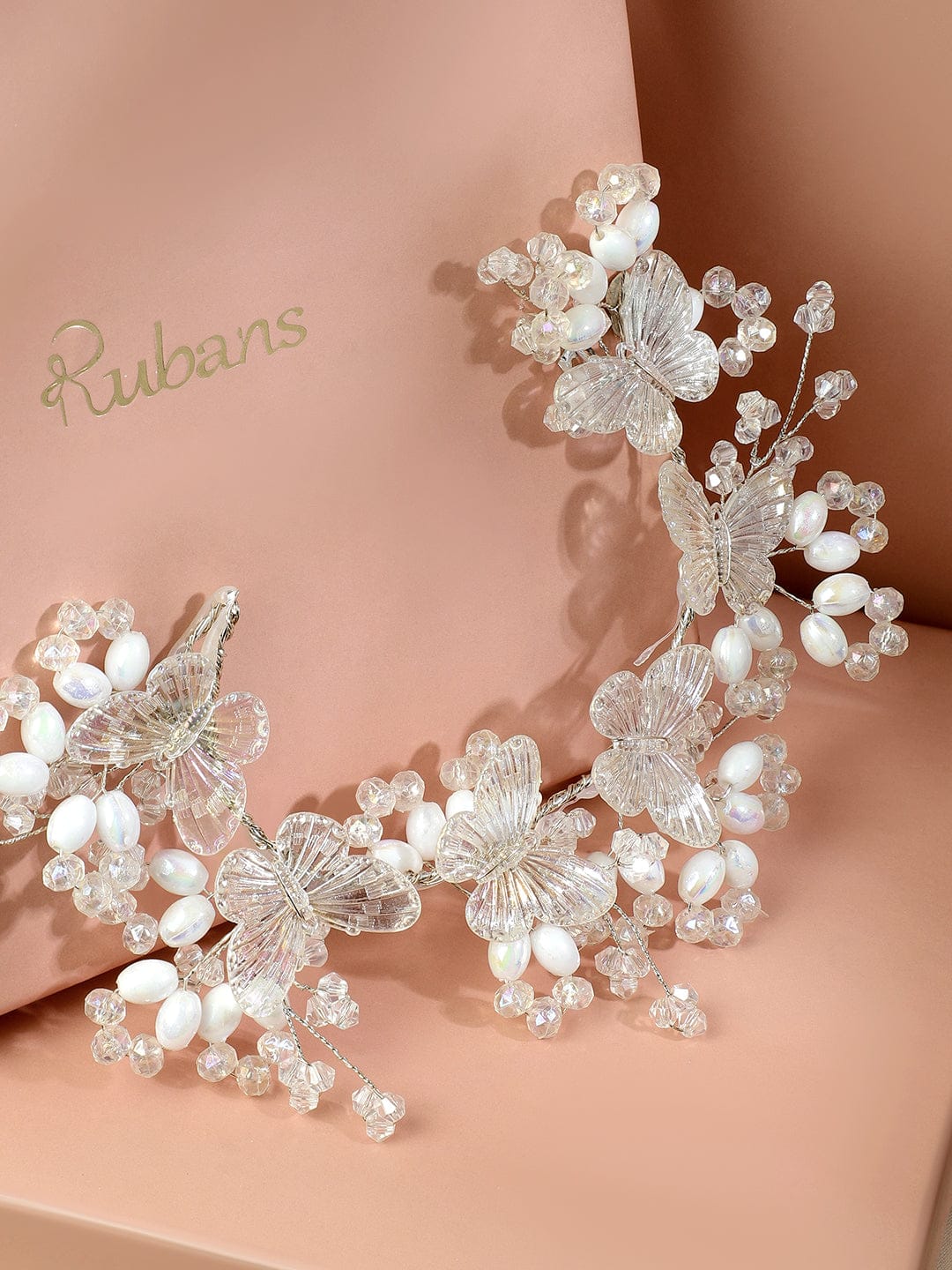 White Garden beaded hair accessory フリーサイズ