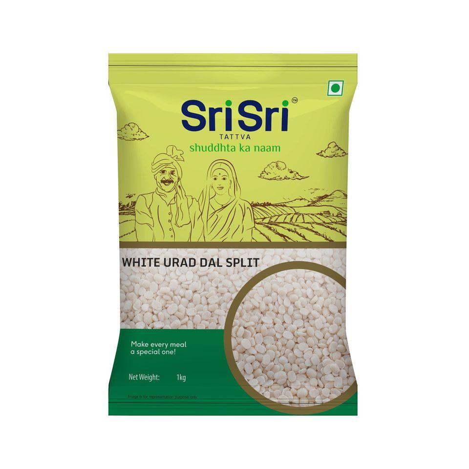 【Sri Sri Tattva】 White Urad Dal Split｜ ホワイト・ウラドダール（皮なし）スプリット｜ 1kg