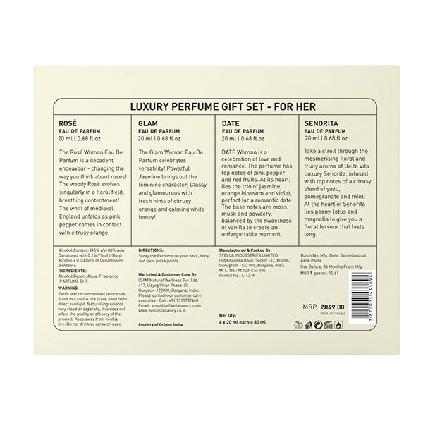 Luxury Perfume Gift Set For Women - 4 x 20ml (Occasions) 20ml