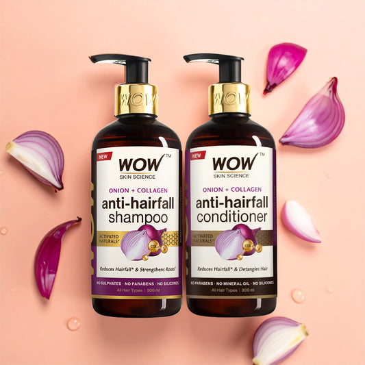 WOW Skin Science オニオン＋コラーゲン ヘアフォール コントロールキット（シャンプー300ml＋コンディショナー300ml）