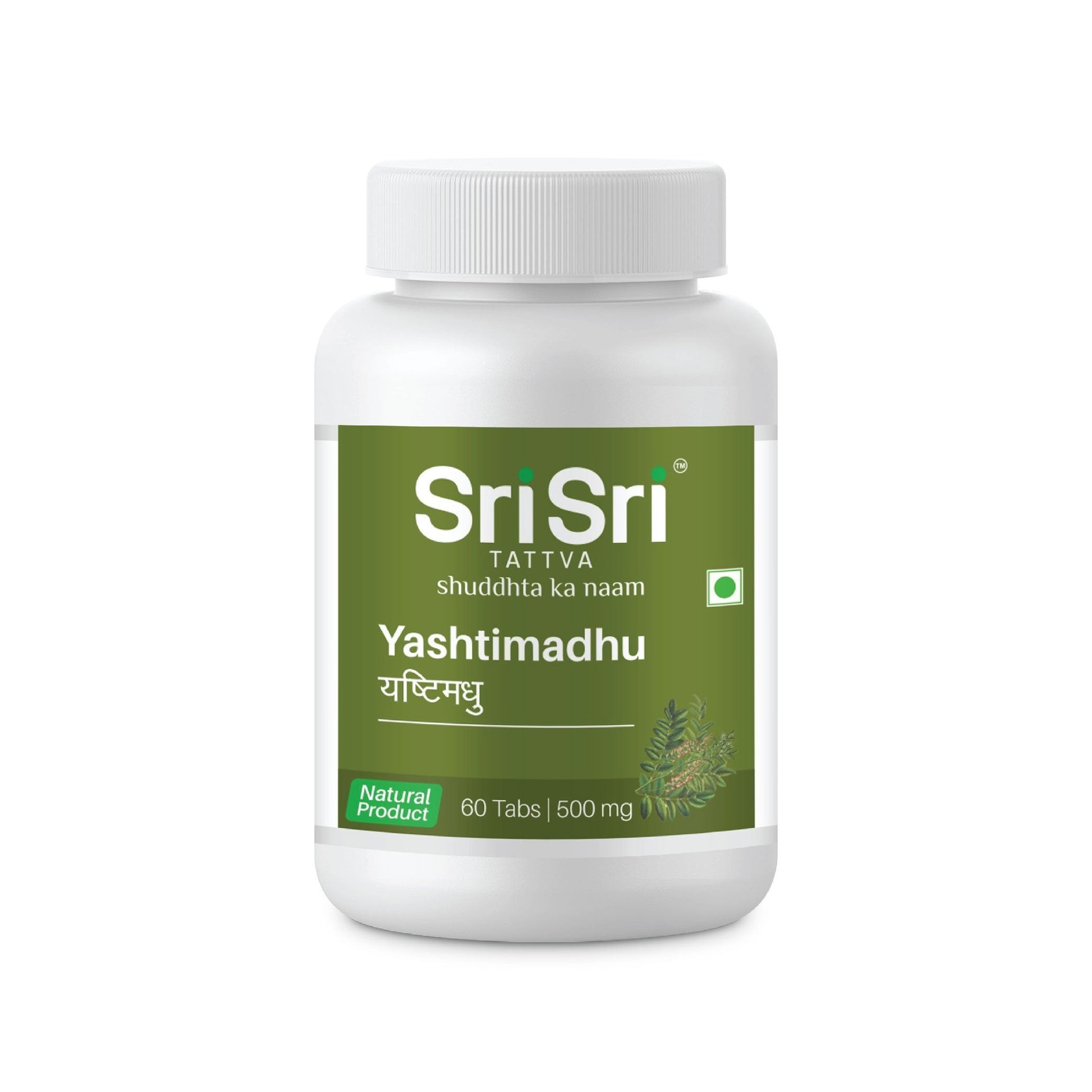 【Sri Sri Tattva】 Yashtimadhu Tablets for Ulcer Care｜ ヤシュティマドゥ 潰瘍ケア用 タブレット｜ 60錠