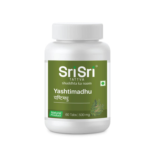 【Sri Sri Tattva】 Yashtimadhu Tablets for Ulcer Care｜ ヤシュティマドゥ 潰瘍ケア用 タブレット｜ 60錠